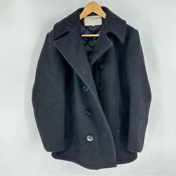Vintage Authentic US Navy issue wool Peacoat - Picture 1 of 8